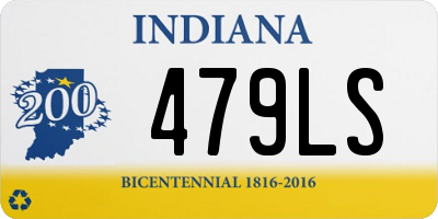 IN license plate 479LS