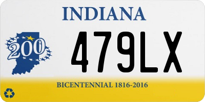 IN license plate 479LX