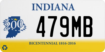 IN license plate 479MB