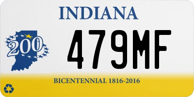 IN license plate 479MF