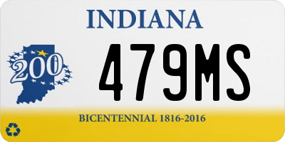 IN license plate 479MS