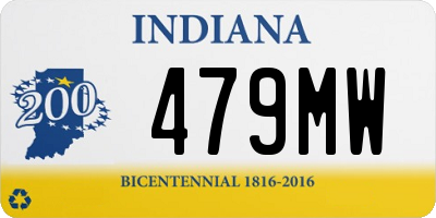 IN license plate 479MW