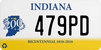 IN license plate 479PD
