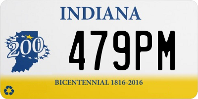 IN license plate 479PM