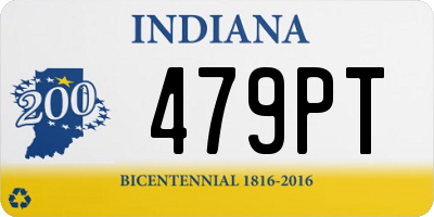 IN license plate 479PT