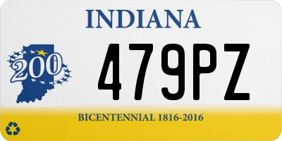 IN license plate 479PZ