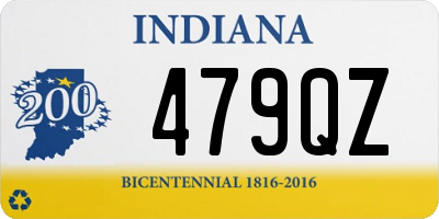 IN license plate 479QZ