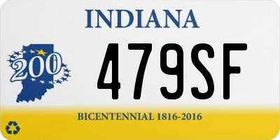 IN license plate 479SF