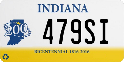 IN license plate 479SI