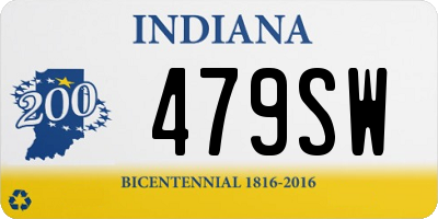 IN license plate 479SW