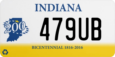IN license plate 479UB