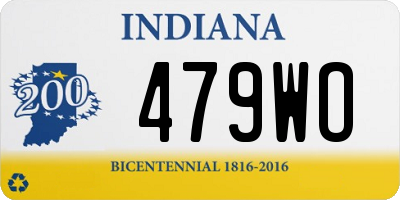 IN license plate 479WO
