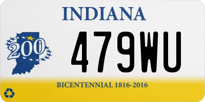 IN license plate 479WU