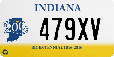 IN license plate 479XV