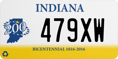 IN license plate 479XW