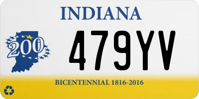 IN license plate 479YV