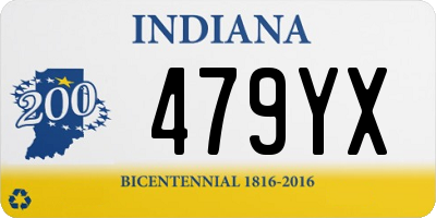 IN license plate 479YX