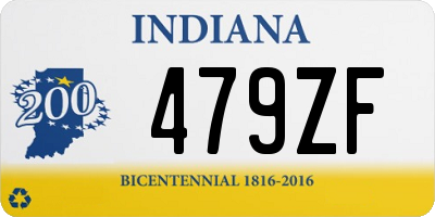 IN license plate 479ZF