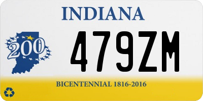 IN license plate 479ZM