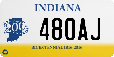 IN license plate 480AJ