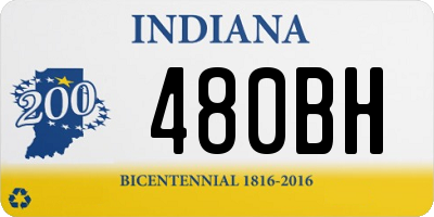 IN license plate 480BH