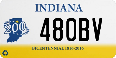 IN license plate 480BV