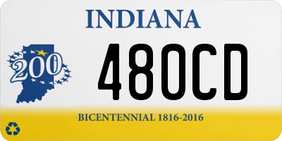 IN license plate 480CD