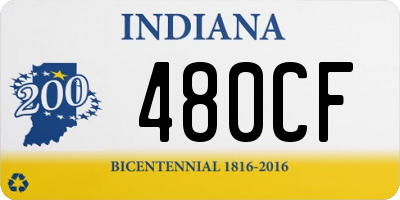 IN license plate 480CF