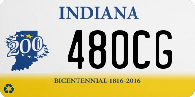 IN license plate 480CG