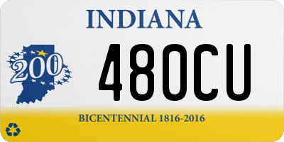 IN license plate 480CU