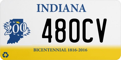 IN license plate 480CV