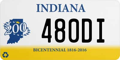 IN license plate 480DI