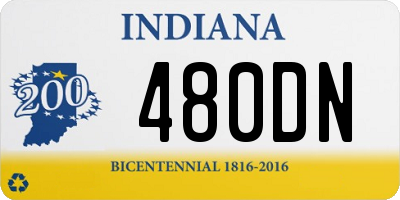 IN license plate 480DN