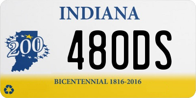 IN license plate 480DS