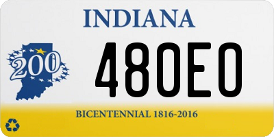 IN license plate 480EO