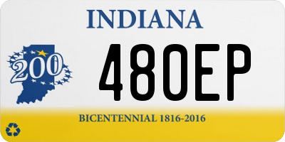 IN license plate 480EP