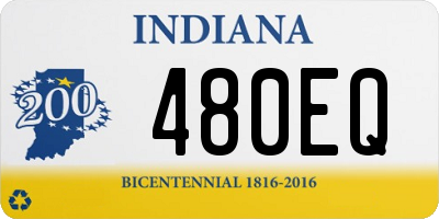 IN license plate 480EQ