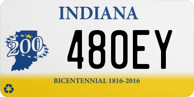 IN license plate 480EY