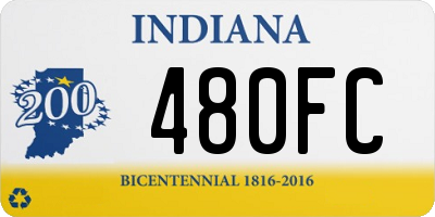 IN license plate 480FC