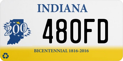 IN license plate 480FD