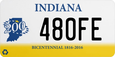 IN license plate 480FE