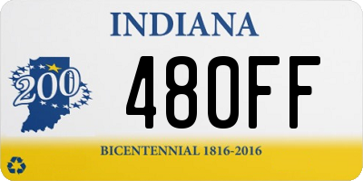 IN license plate 480FF