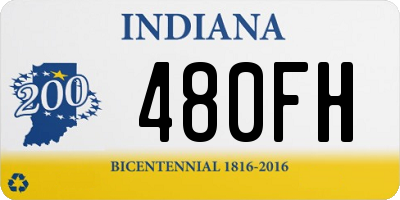 IN license plate 480FH