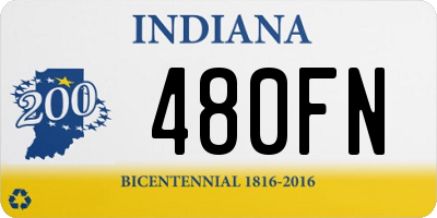 IN license plate 480FN