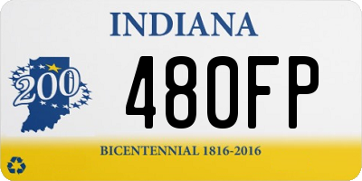 IN license plate 480FP