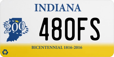 IN license plate 480FS