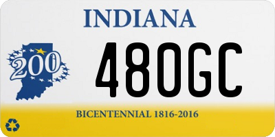 IN license plate 480GC