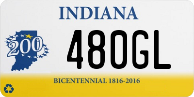 IN license plate 480GL