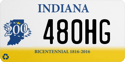 IN license plate 480HG