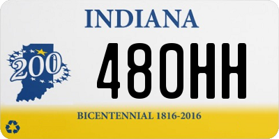 IN license plate 480HH